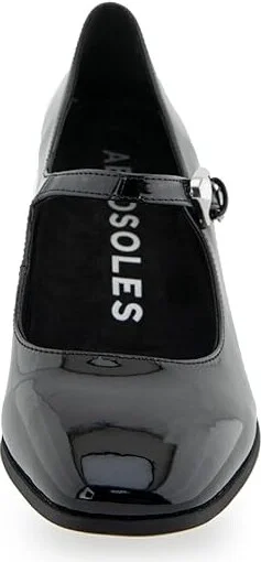 Aerosoles Cali High Women's Heels Black Patent Faux Leather : 6 D - Wide - Image 4
