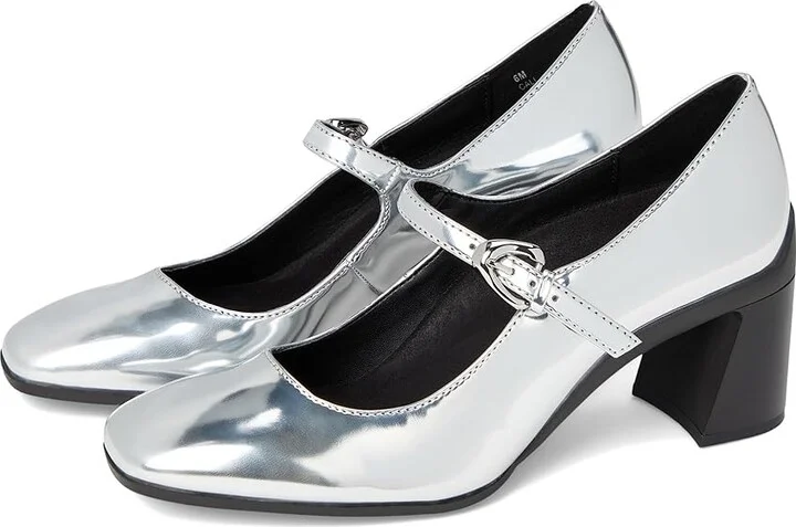 Silver Mirror Metallic Faux Leather