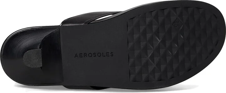 Aerosoles Calvin Women's Wedge Shoes Black Leather With Black Enamel Heel : 6 M, Faux Leather - Image 3