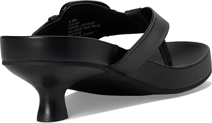 Aerosoles Calvin Women's Wedge Shoes Black Leather With Black Enamel Heel : 6 M, Faux Leather - Image 4