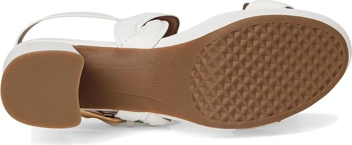 Aerosoles Camea Women's Wedge Shoes Bright White Leather : 9.5 W, Faux Leather - Image 3