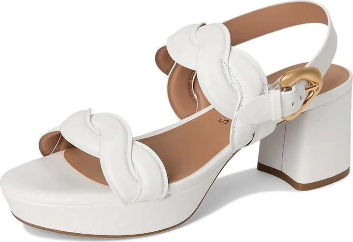 Aerosoles Camea Women's Wedge Shoes Bright White Leather : 9.5 W, Faux Leather - Image 5