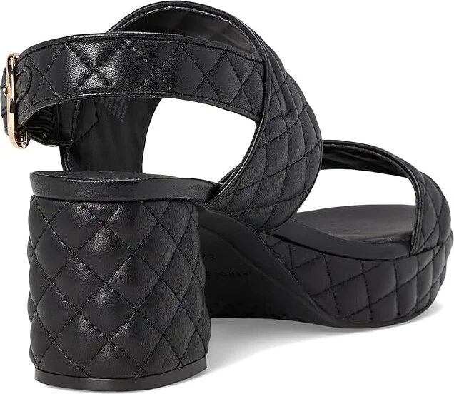 Aerosoles Camera Qui Women's Sandals Black Quilted Leather : 6 B - Medium, Leather/Rubber - Image 4