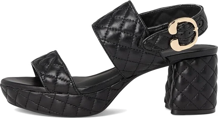 Aerosoles Camera Qui Women's Sandals Black Quilted Leather : 6 B - Medium, Leather/Rubber - Image 6