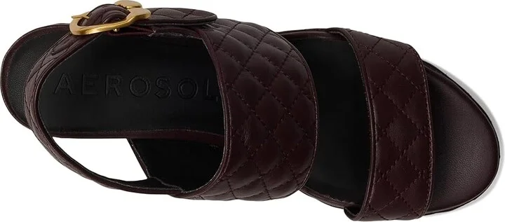 Aerosoles Camera Qui Women's Sandals Black Quilted Leather : 6 B - Medium, Leather/Rubber - Image 8