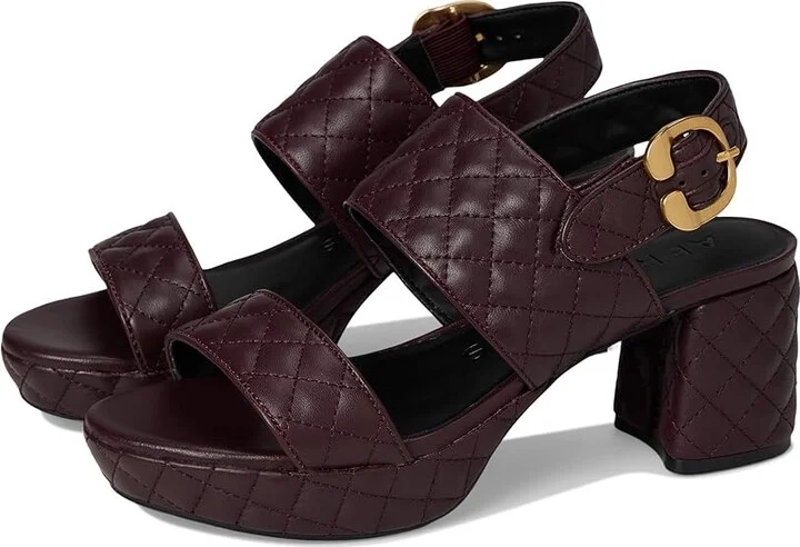 Deep Aubergine Quilted Leather