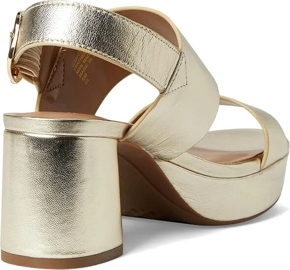 Aerosoles Camera Women's Shoes Gold Metallic Leather : 5 B - Medium - Image 4