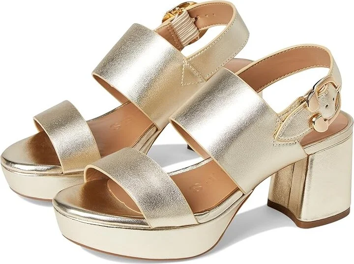 Aerosoles Camera Women's Shoes Gold Metallic Leather : 5 B - Medium