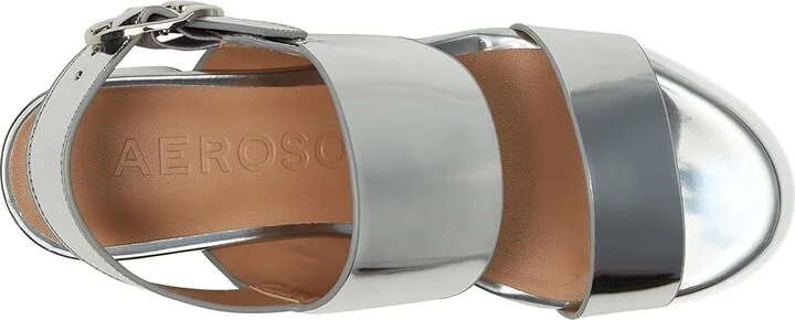 Aerosoles Camera Women's Shoes Silver Metallic : 5 B - Medium, Leather - Image 2
