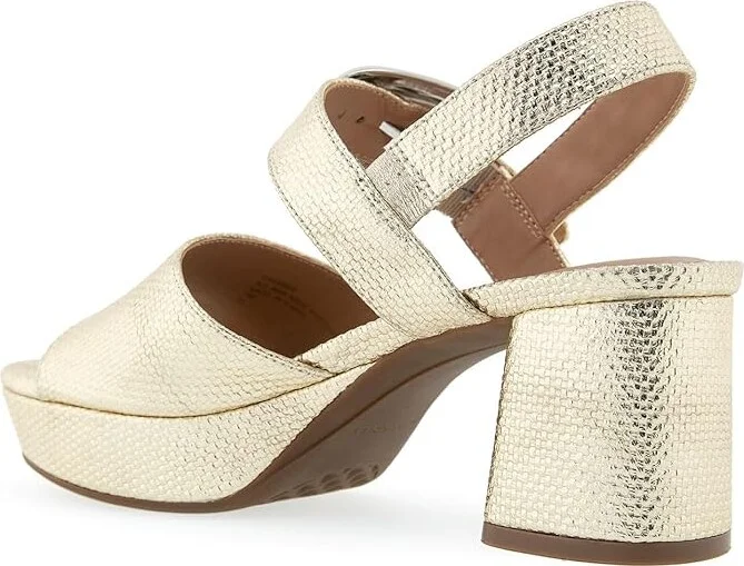 Aerosoles Chamber Women's Sandals Soft Gold Canvas : 8 B - Medium, Leather - Image 3