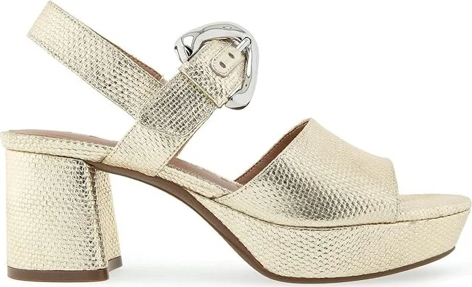 Aerosoles Chamber Women's Sandals Soft Gold Canvas : 8 B - Medium, Leather - Image 5