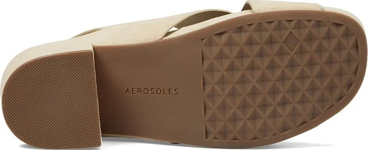 Aerosoles Chrystie Women's Sandals Pale Khaki Suede : 5.5 B - Medium, Leather - Image 3