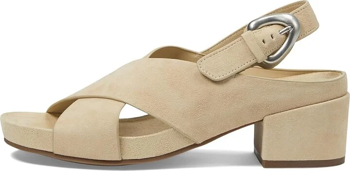 Aerosoles Chrystie Women's Sandals Pale Khaki Suede : 5.5 B - Medium, Leather - Image 5