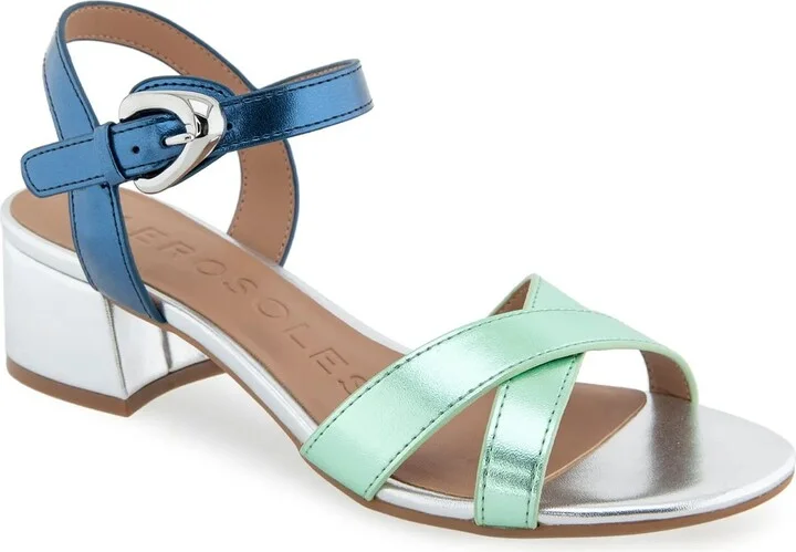 Silver/Blue/Green Metallic Synthetic