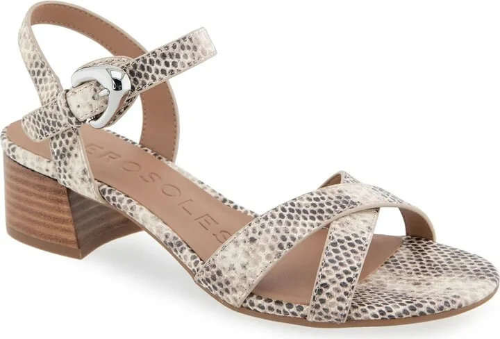 Ivory/Grey Snake Print Synthetic
