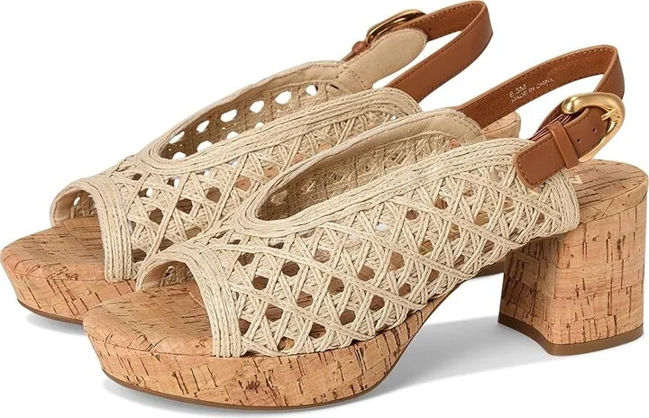 Natural,tan Embroidered Raffia