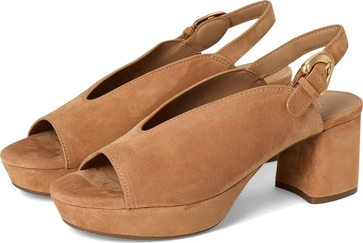 Aerosoles Cornelia Women's Wedge Shoes Tan Suede : 8.5 M