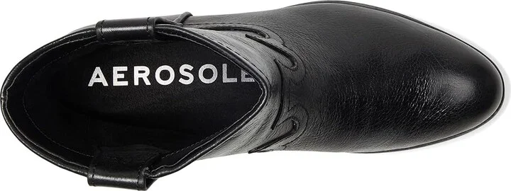 Aerosoles Credo Women's Boots Black Burnished Leather : 9.5 B - Medium, Suede - Image 2
