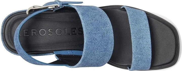 Aerosoles Dantay Women's Wedge Shoes Blue Jean Denim Suede : 8 M, Faux Leather - Image 2