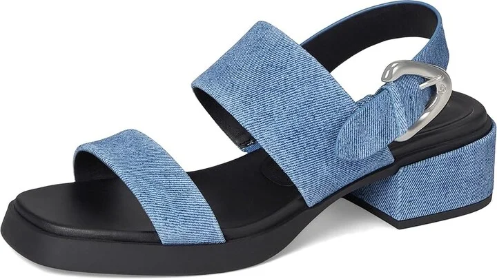 Aerosoles Dantay Women's Wedge Shoes Blue Jean Denim Suede : 8 M, Faux Leather - Image 5
