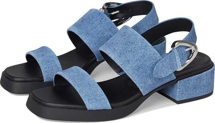 Aerosoles Dantay Women's Wedge Shoes Blue Jean Denim Suede : 8 M, Faux Leather