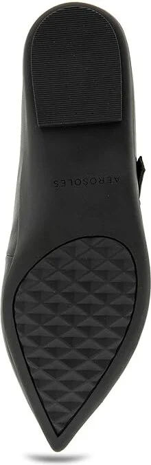 Aerosoles Diva Women's Flat Shoes Black Shiny Leather : 8 B - Medium - Image 2