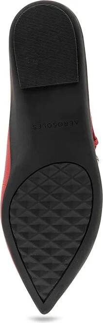 Aerosoles Diva Women's Flat Shoes Racing Red Shiny Leather : 10 B - Medium - Image 2