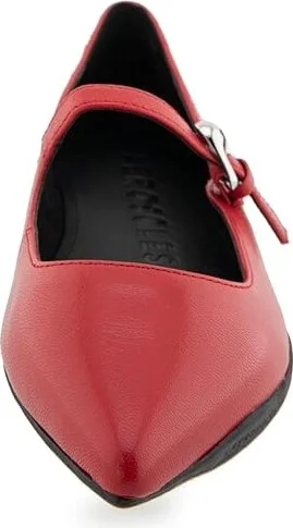 Aerosoles Diva Women's Flat Shoes Racing Red Shiny Leather : 10 B - Medium - Image 4