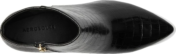 Aerosoles Edith Women's Boots Black Croco Faux Leather : 7.5 D - Wide, Leather/Rubber - Image 2
