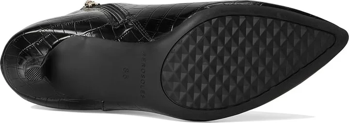 Aerosoles Edith Women's Boots Black Croco Faux Leather : 7.5 D - Wide, Leather/Rubber - Image 3