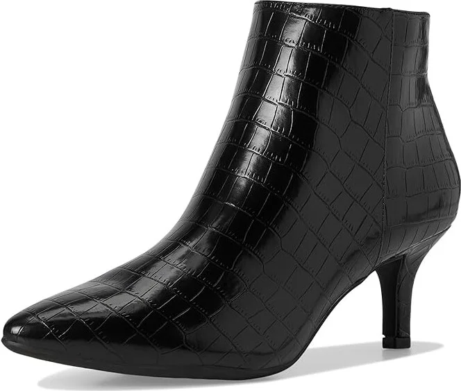 Aerosoles Edith Women's Boots Black Croco Faux Leather : 7.5 D - Wide, Leather/Rubber - Image 5