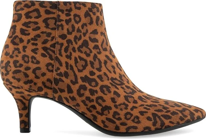 Aerosoles Edith Women's Boots Camel Leoaprd Faux Suede : 5 B - Medium, Leather/Rubber - Image 5