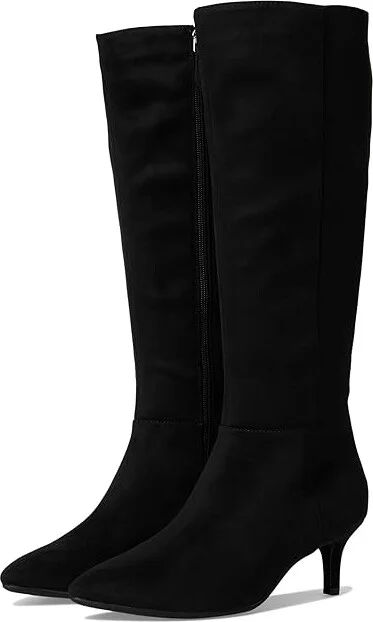 Aerosoles Epic Women's Boots Black Faux Suede : 9 C - Wide, Rubber/Suede