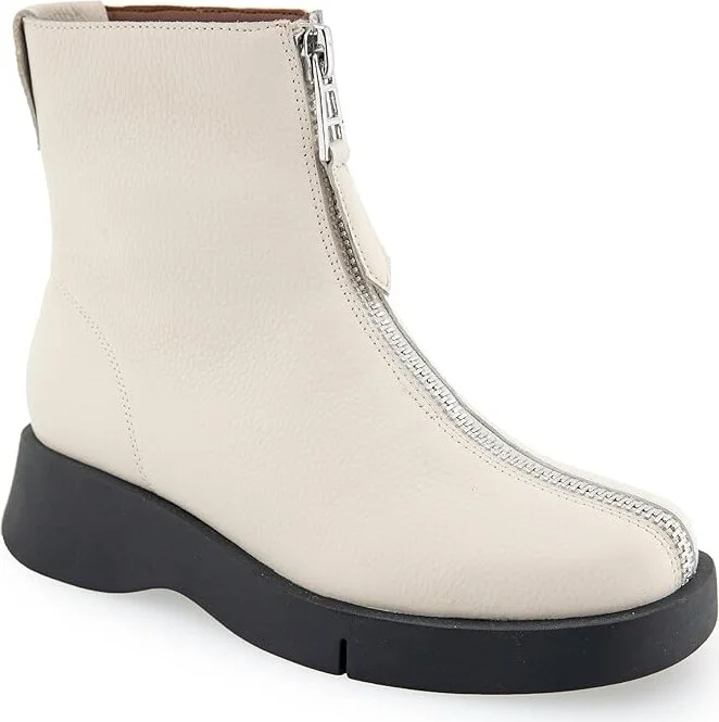 Aerosoles Francis Women's Boots Eggnog Pebbled Leather : 9 B - Medium