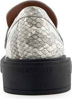 Aerosoles Garett Women's Flat Shoes Roccia Snake Print Embossed Leather : 6.5 B - Medium - Image 3