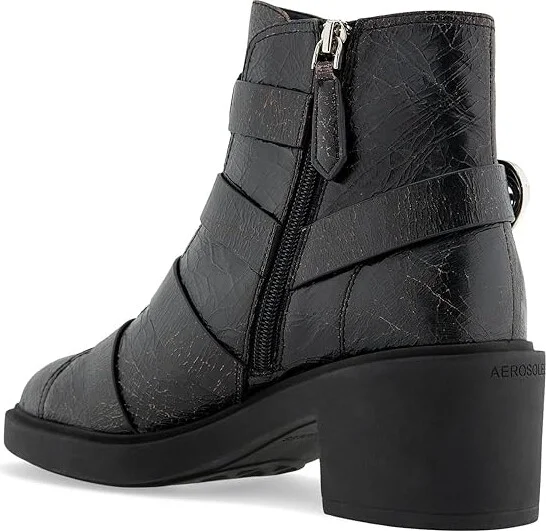 Aerosoles Gavyn Women's Boots Black Crackled Leather : 7 B - Medium, Leather/Rubber - Image 4