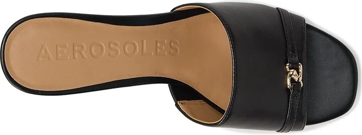 Aerosoles Gela Women's Wedge Shoes Black Leather : 9.5 M, Faux Leather - Image 2