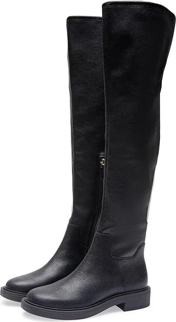 Black Pebbled Stretch Faux Leather