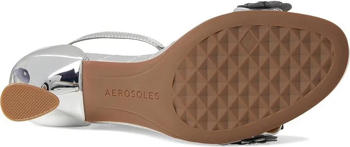 Aerosoles Jazzier Women's Wedge Shoes Silver Mirror Floral Faux Leather : 7.5 M - Image 3