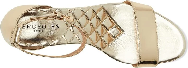 Aerosoles Jazzy Women's Wedge Shoes Gold Mirror Metallic Faux Leather : 11 M - Image 2