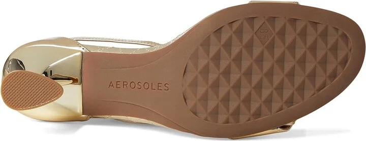 Aerosoles Jazzy Women's Wedge Shoes Gold Mirror Metallic Faux Leather : 11 M - Image 3