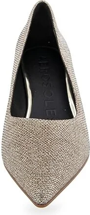 Aerosoles Jerry High Women's Heels Soft Gold Fabric : 6.5 B - Medium, Rubber/Synthetic - Image 2
