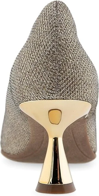 Aerosoles Jerry High Women's Heels Soft Gold Fabric : 6.5 B - Medium, Rubber/Synthetic - Image 4