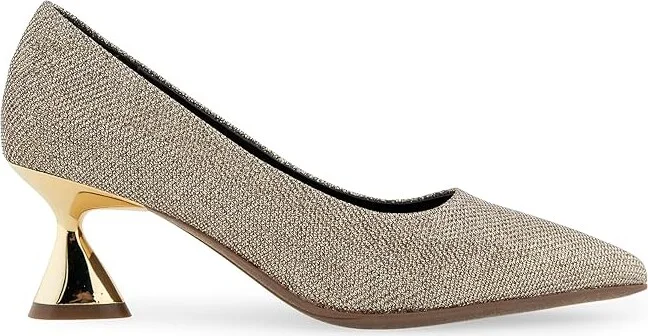 Aerosoles Jerry High Women's Heels Soft Gold Fabric : 6.5 B - Medium, Rubber/Synthetic - Image 6