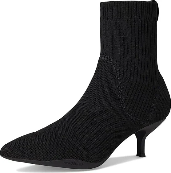 Aerosoles Lanita Women's Boots Black Knit Fabric : 9 B - Medium, Rubber/Synthetic - Image 5
