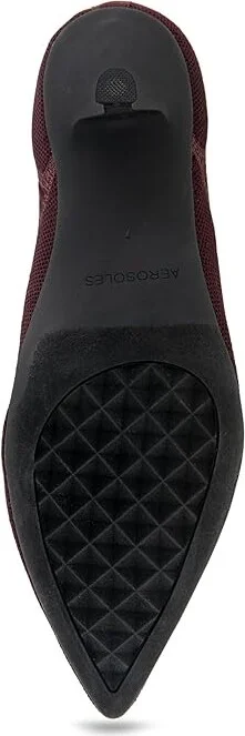 Aerosoles Lanita Women's Boots Deep Aubergine Knit Fabric : 6 B - Medium, Rubber/Synthetic - Image 3
