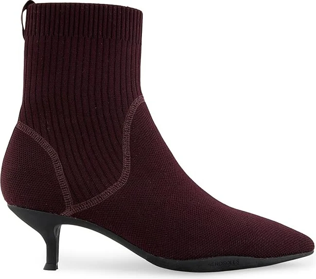Aerosoles Lanita Women's Boots Deep Aubergine Knit Fabric : 6 B - Medium, Rubber/Synthetic - Image 5