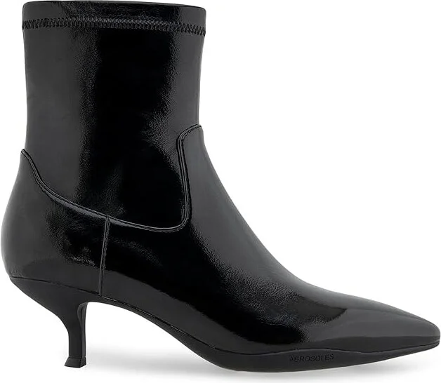 Aerosoles Lasko Women's Boots Black Patent Crinkled Faux Leather : 10 B - Medium - Image 5
