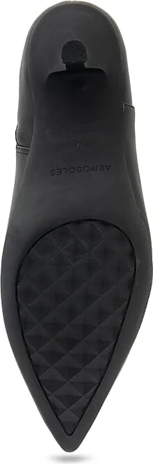 Aerosoles Lasko Women's Boots Black Stretch Faux Leather : 6.5 B - Medium - Image 3