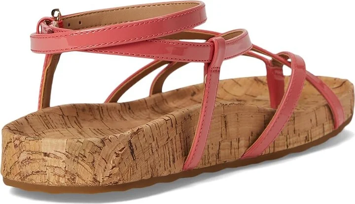Aerosoles Leera Women's Wedge Shoes Coral Patent Faux Leather W Cork : 5.5 M - Image 4